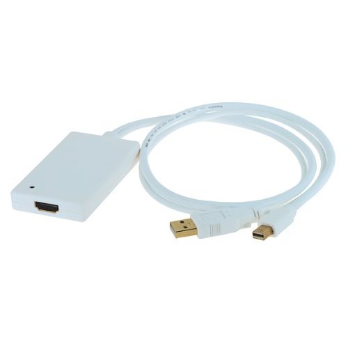 Mini Displayport Male and USB Male Audio to HDMI Female Converti - Click Image to Close